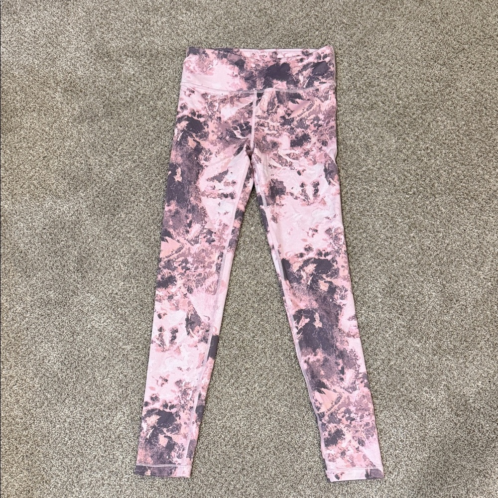Athleta Pink Tie-Dye Kids Leggings L/12